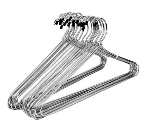 Stainless Steel Cloth Hanger For  Wardrobe | Set of 6