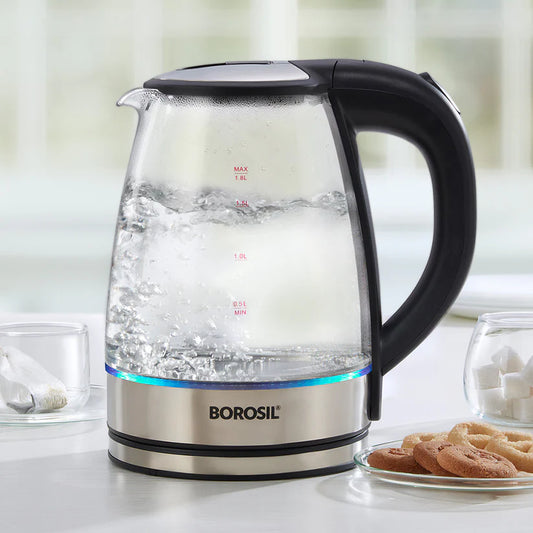 BOROSIL Electric Glass Kettle, 1.8 LTR