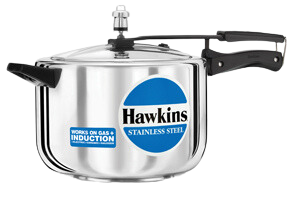 Hawkins Pressure Cooker, Stainless Steel Inner Lid, Induction Compatible - Premium SS pressure cooker from Hawkins - Just Rs. 2025! Shop now at Surana Sons