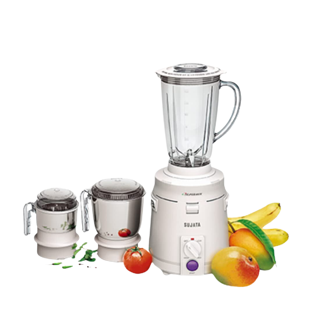 Sujata Supermix, Mixer Grinder, 900 Watts, 3 Jars (White) - Premium Mixer Grinder from Sujata - Just Rs. 5500! Shop now at Surana Sons